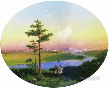 雀ヶ丘からのモスクワの眺め 1848 ロマンチックなイワン・アイヴァゾフスキー ロシア Oil Paintings